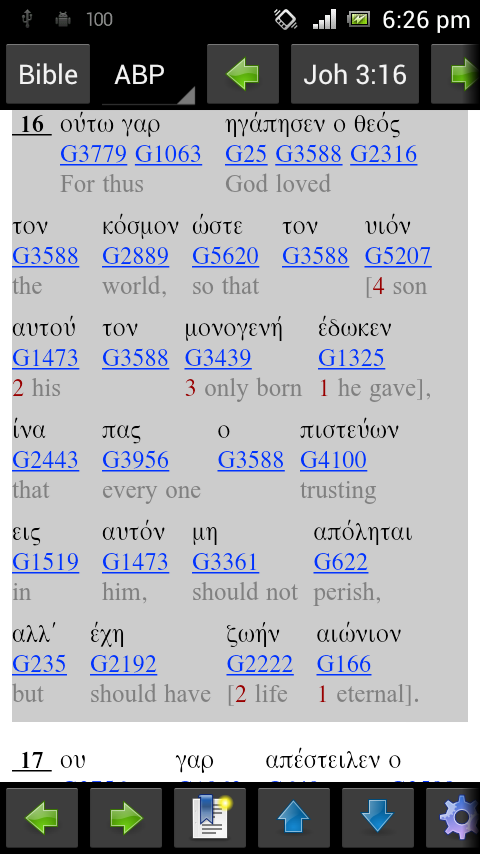 Interlinear ABP